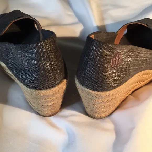 Tory Burch pewter Filipa 75 Mm Espadrille metallic