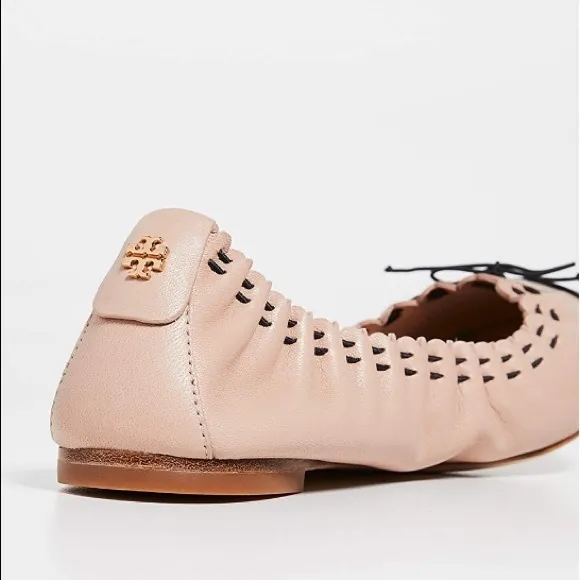 Tory Burch Scallop Elastic Ballet Flats