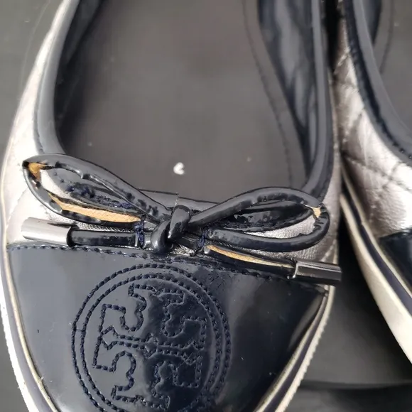 Tory Burch Skyler Quilted Sneaker Leather Ballet Flats Women's Size:9M