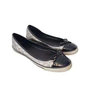 Tory Burch Skyler Quilted Sneaker Leather Ballet Flats Women's Size:9M