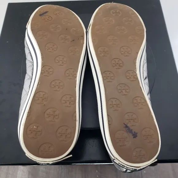 Tory Burch Skyler Quilted Sneaker Leather Ballet Flats Women's Size:9M