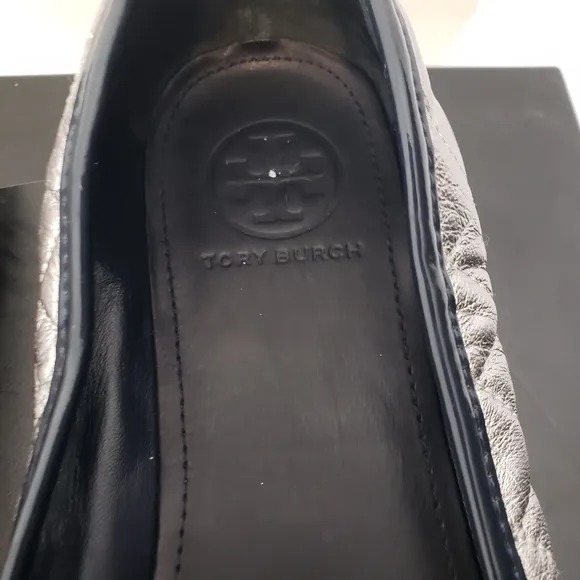 Tory Burch Skyler Quilted Sneaker Leather Ballet Flats Women's Size:9M