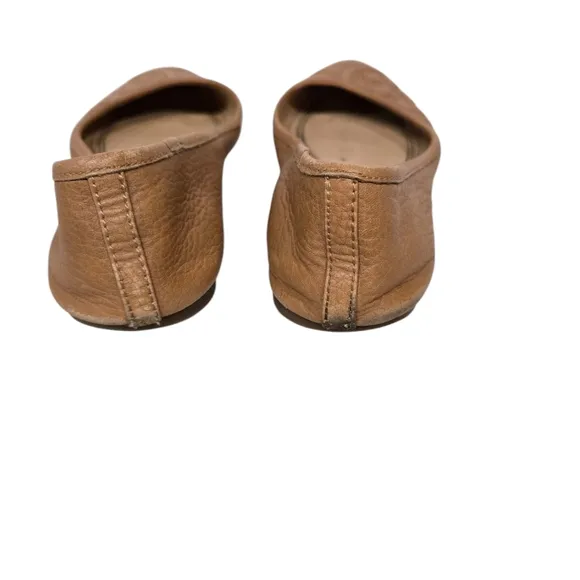 Tory Burch Tan Leather Embossed Ballet Flats 8