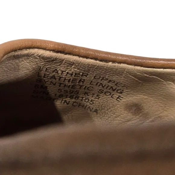 Tory Burch Tan Leather Embossed Ballet Flats 8