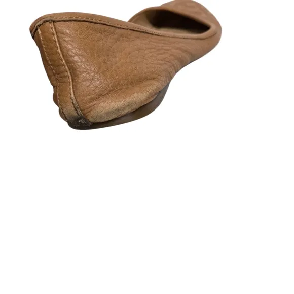 Tory Burch Tan Leather Embossed Ballet Flats 8