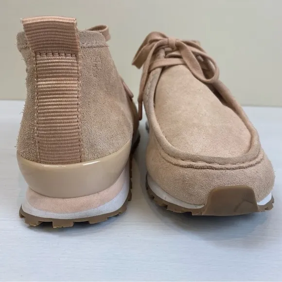 Tory Burch Tory Sport Blush Suede Chukka Trainer Boots Size 10M Lace Up Pink