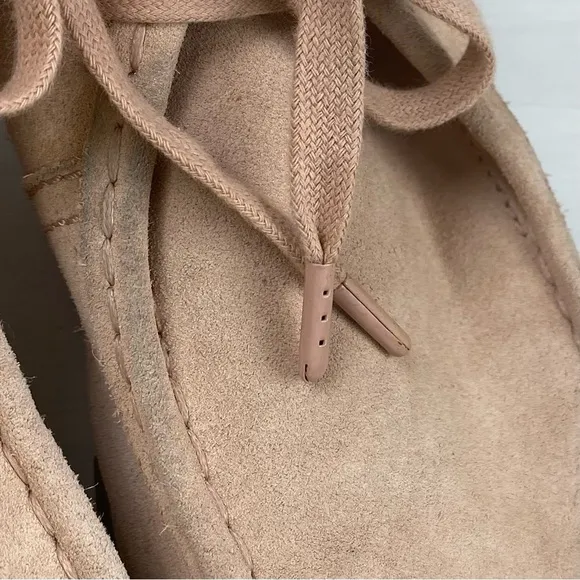 Tory Burch Tory Sport Blush Suede Chukka Trainer Boots Size 10M Lace Up Pink
