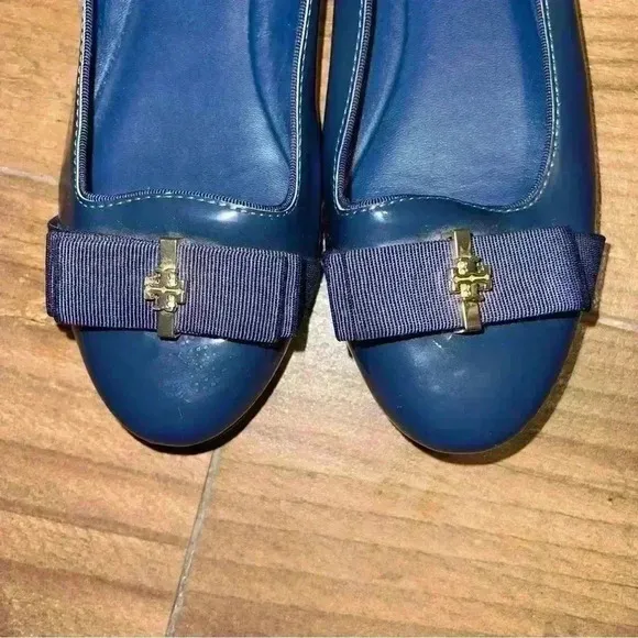 Tory Burch Trudy Ribbon Bow Patent Leather Flats