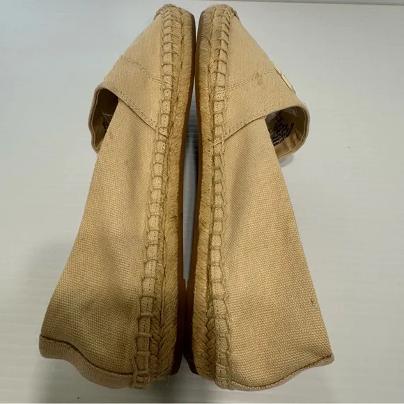Tory Burch Weston Natural Logo Espadrille Flats Size 7