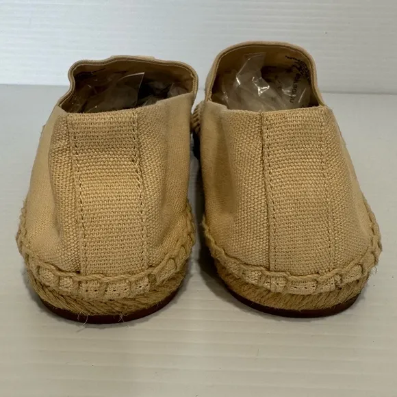 Tory Burch Weston Natural Logo Espadrille Flats Size 7