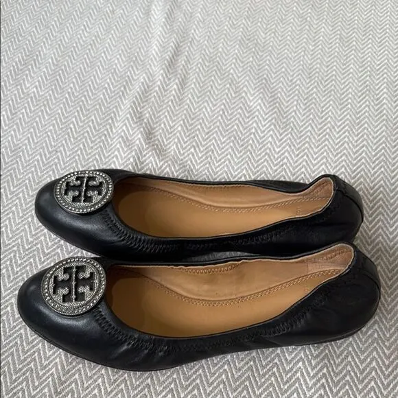Tory Burch Black Ballet Flats 7.5