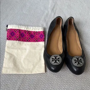 Tory Burch Black Ballet Flats 7.5