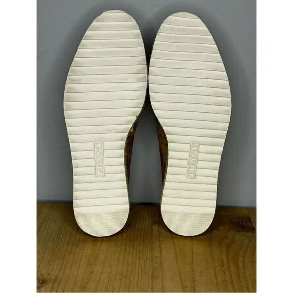 Trask Women's Cailyn Stars Cork Espadrille Flat Shoes Yellow Size 6.5