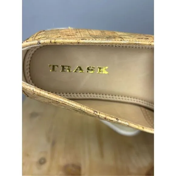 Trask Women's Cailyn Stars Cork Espadrille Flat Shoes Yellow Size 6.5
