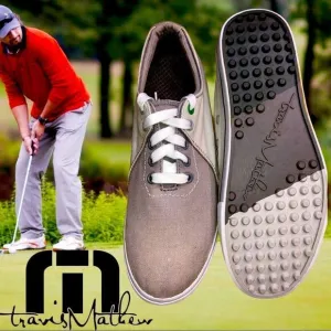 TRAVIS MATHEW GOLF CANVAS STEADMEN SHOES GREY 9