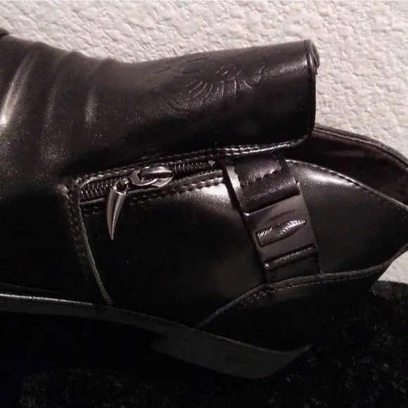 TrendsMen Meigao Black Casual Shoes Dual Zipper Size 44 US 10”