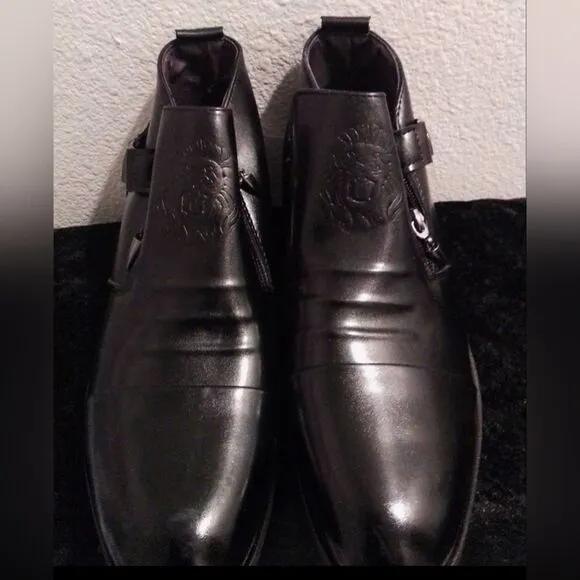 TrendsMen Meigao Black Casual Shoes Dual Zipper Size 44 US 10”