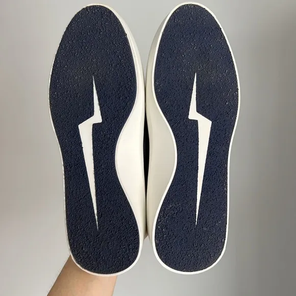 Tried on once Wolf &amp; Shepherd cruise mules slip-on shoes blue suede leather 6