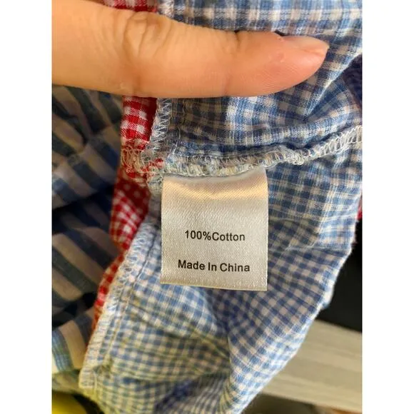 Tuckernuck Women's Savannah Stripe Crawford Dress Short Sleeves Blue Size S