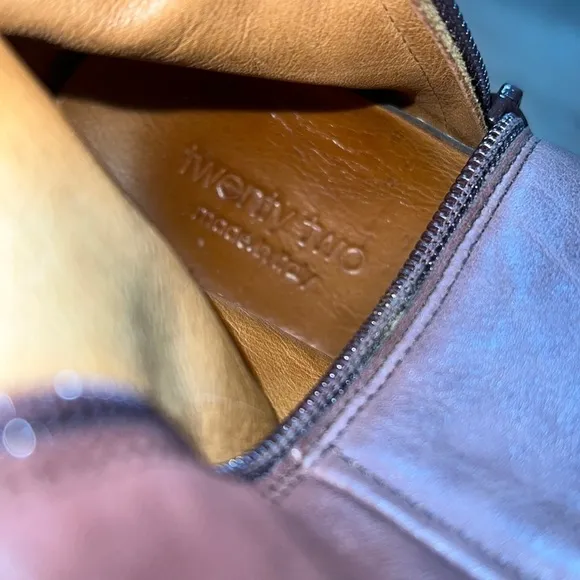 Twenty Two Made in Italy Brown Leather Boots Size 37.5/7.5
