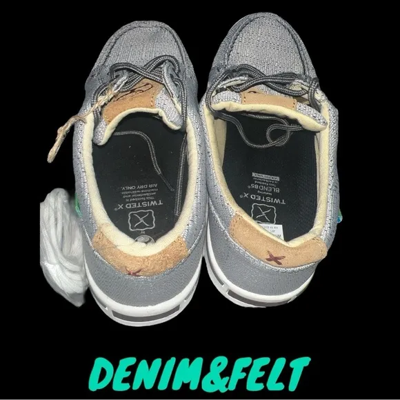 Twisted X® HOOEY Loper Lace Up Boat Shoe | Light Grey | NEW/NWT!!🩶😎