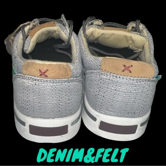 Twisted X® HOOEY Loper Lace Up Boat Shoe | Light Grey | NEW/NWT!!🩶😎