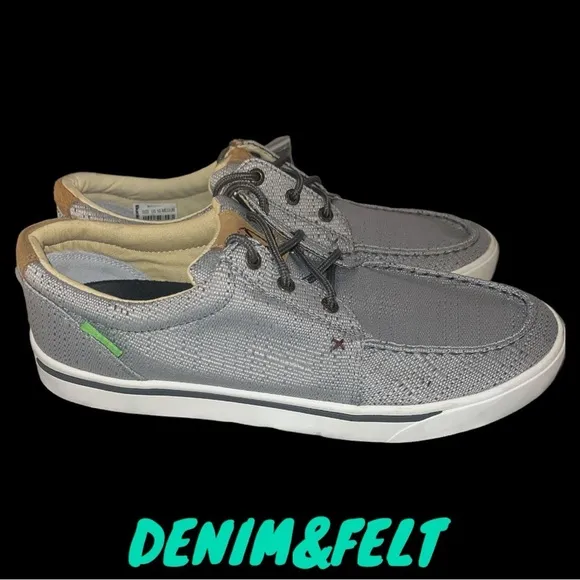 Twisted X® HOOEY Loper Lace Up Boat Shoe | Light Grey | NEW/NWT!!🩶😎