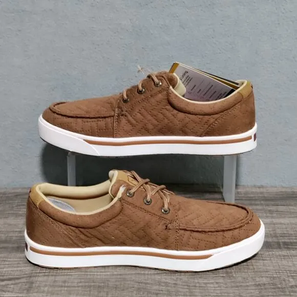 Twisted X Men's Kicks Shoes Size 8M Sierra Brown Quilted Leather MCA0066 NWOB