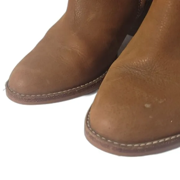 UGG Annie Chestnut Brown Tan Leather Heeled Ankle Booties Boots Women’s 8