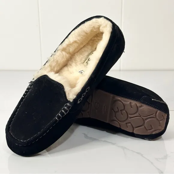 UGG Ansley Black Slip On Moccasins 8