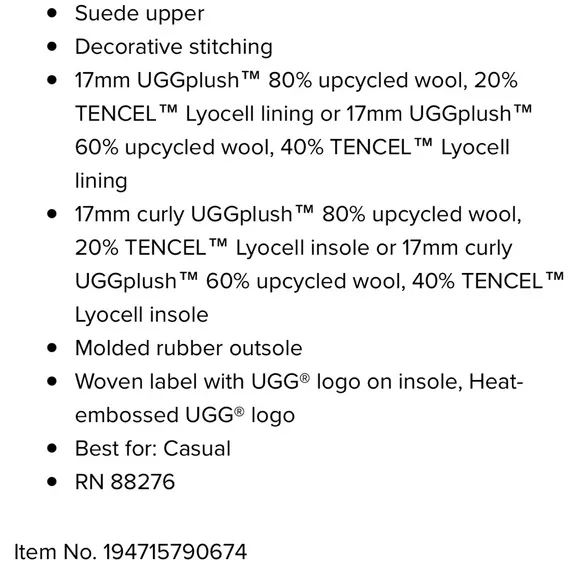 UGG Ansley Black Slip On Moccasins 8