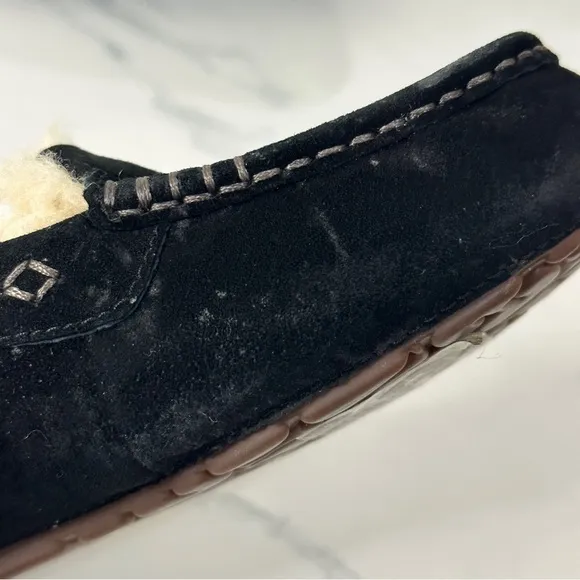 UGG Ansley Black Slip On Moccasins 8