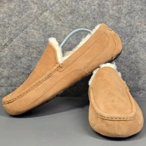 UGG Ascot Suede Slippers Moccasins Indoor Outdoor Loafers Chestnut Size 12‎