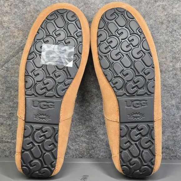 UGG Ascot Suede Slippers Moccasins Indoor Outdoor Loafers Chestnut Size 12‎