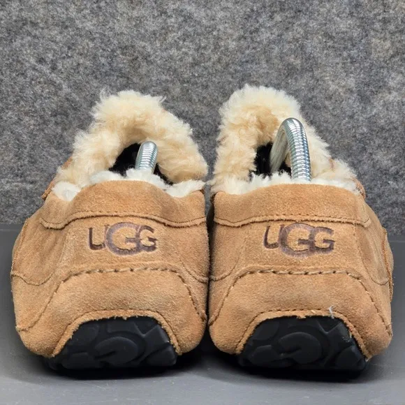 UGG Ascot Suede Slippers Moccasins Indoor Outdoor Loafers Chestnut Size 12‎