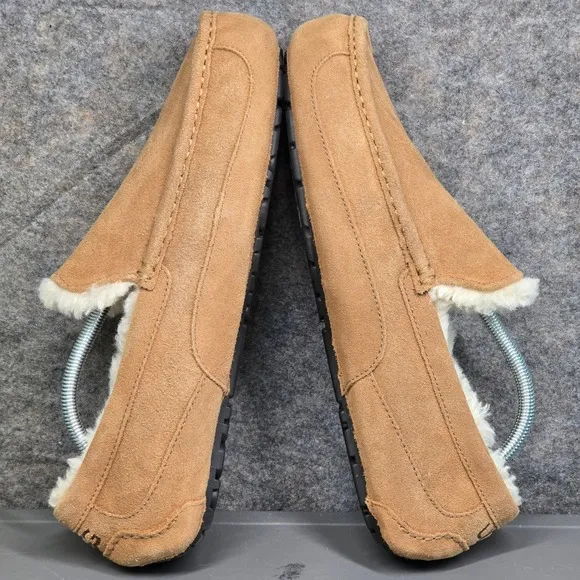 UGG Ascot Suede Slippers Moccasins Indoor Outdoor Loafers Chestnut Size 12‎