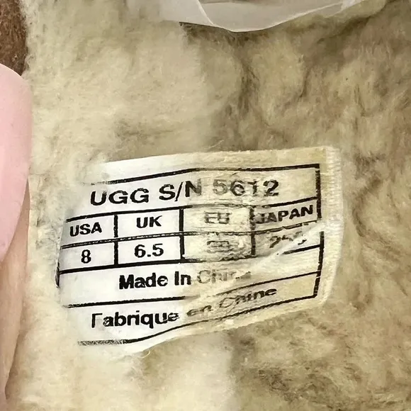 UGG Australia Dakota Suede Fur Lined Slip On Moccasins Loafers Chestnut Womens 8
