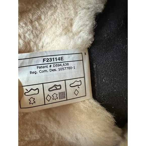 UGG Australia Suede Boots Shearling Cuff Buckle Accent Black Women's Size 7