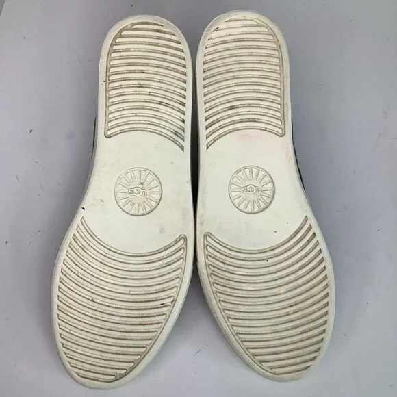 UGG Australia Shoes Gray Suede Leather Jass Sneakers Slip Flats On Women Sz 11