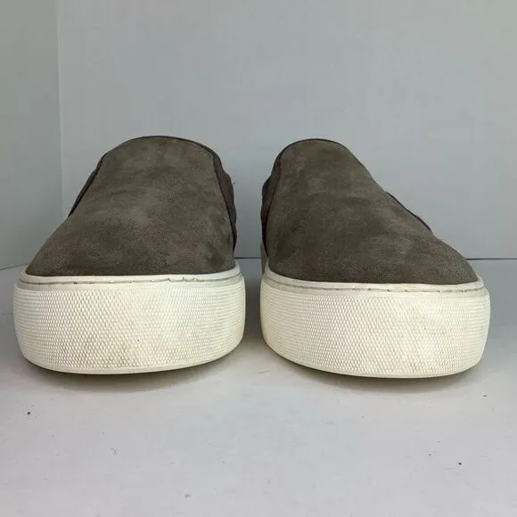 UGG Australia Shoes Gray Suede Leather Jass Sneakers Slip Flats On Women Sz 11