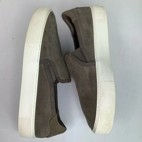UGG Australia Shoes Gray Suede Leather Jass Sneakers Slip Flats On Women Sz 11
