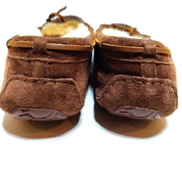 UGG  Bella II Shearling Moccasin Slip On Casual Suede Leather Brown Women's Sz 8