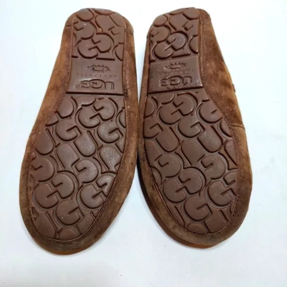 UGG  Bella II Shearling Moccasin Slip On Casual Suede Leather Brown Women's Sz 8