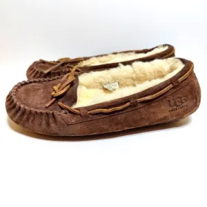 UGG  Bella II Shearling Moccasin Slip On Casual Suede Leather Brown Women's Sz 8