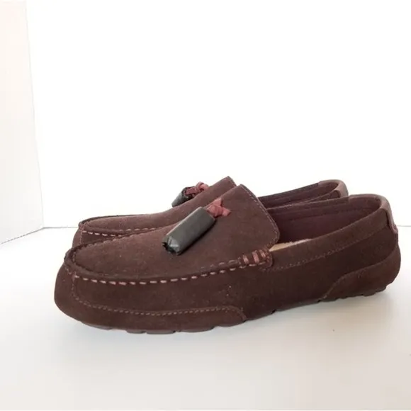 Ugg Boylan Tassel Loafer Mens 8 Slippers House Shoes 1006164 Chocolate Shearling