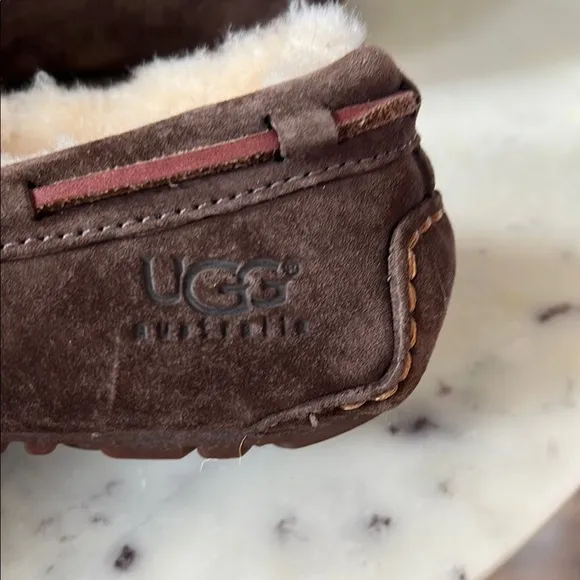 UGG Brown Suede Moccasin Slippers