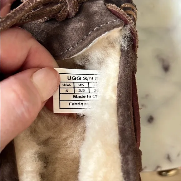 UGG Brown Suede Moccasin Slippers