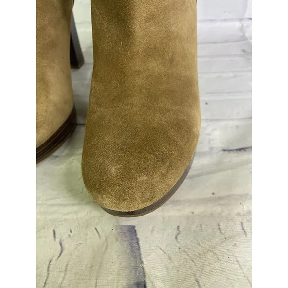 UGG Dandelion Ankle Chestnut Brown Suede Leather Boots Bootie Womens Size 11