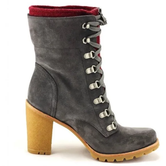 {UGG} Fabrice Charcoal Suede Combat  Boots