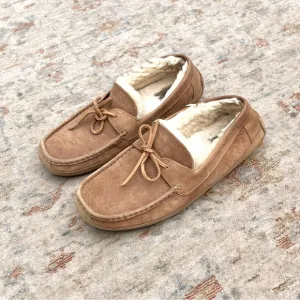 Ugg Fleece Lined Suede Slippers Driving Moccasins Men’s Sz 12